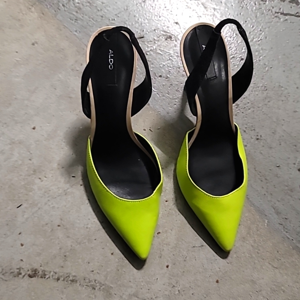 Aldo sling back pumps.